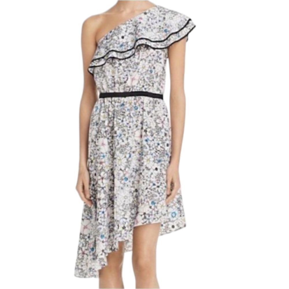 REVOLVE LIKELY Contour Daisy Delbarton Asymmetrical One Shoulder Dress Size 6